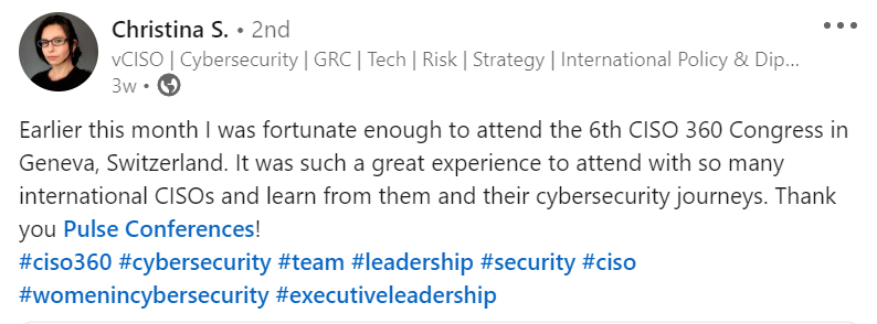 LinkedIn testimonial 3
